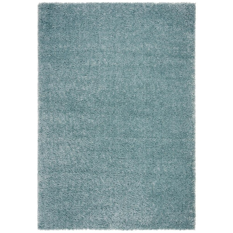 SAFAVIEH August Shag Aqua 8 ft. x 10 ft. Solid Area Rug AUG900J-8