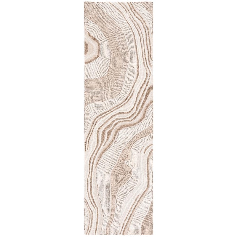 SAFAVIEH Fifth Avenue Beige/Ivory 2 ft. x 6 ft. Gradient Abstract Runner Rug FTV121B-26