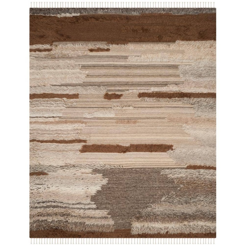 SAFAVIEH Kenya Gray/Brown 9 ft. x 12 ft. Area Rug KNY225A-9