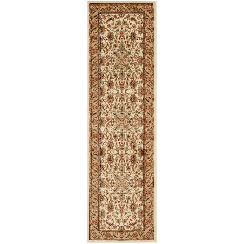 SAFAVIEH Lyndhurst Ivory/Tan 2 ft. x 14 ft. Border Runner Rug LNH211A-214