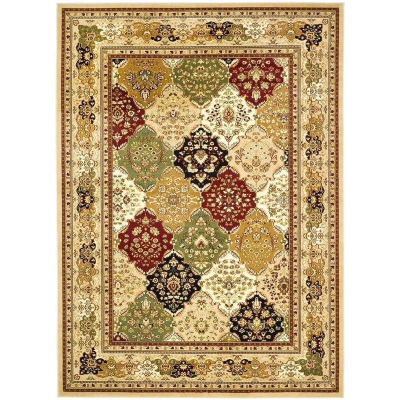 SAFAVIEH Lyndhurst Multi/Black 9 ft. x 12 ft. Border Area Rug LNH221C-9