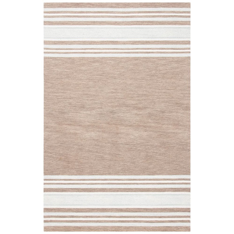 SAFAVIEH Metro Brown/Ivory 4 ft. x 6 ft. Striped Solid Color Area Rug MET602T-4