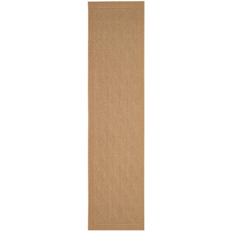 SAFAVIEH Palm Beach Maize 2 ft. x 8 ft. Border Runner Rug PAB351M-28