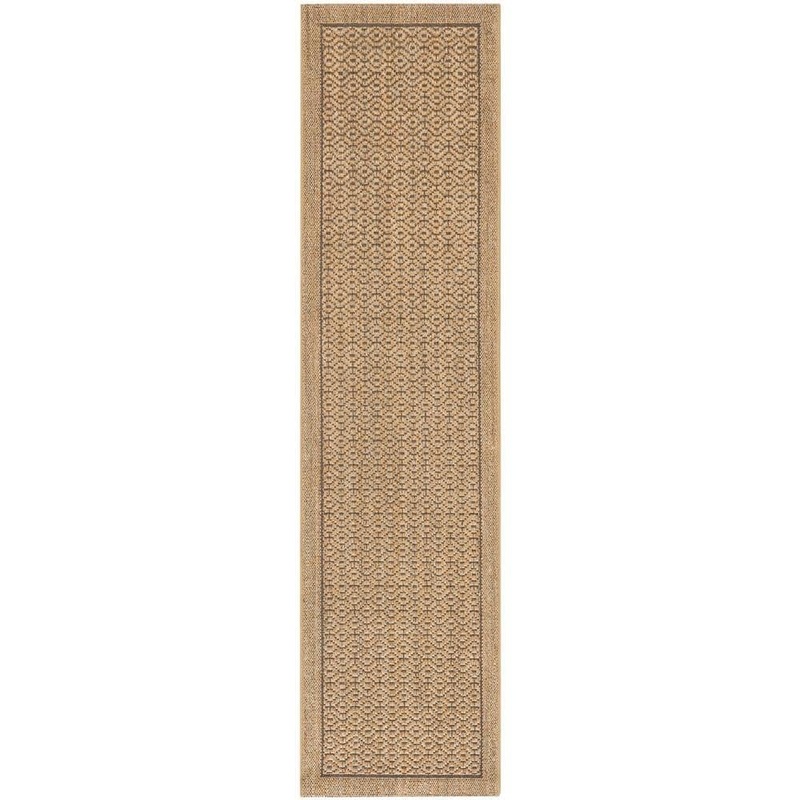 SAFAVIEH Palm Beach Natural 2 ft. x 8 ft. Speckled Border Runner Rug PAB355A-28