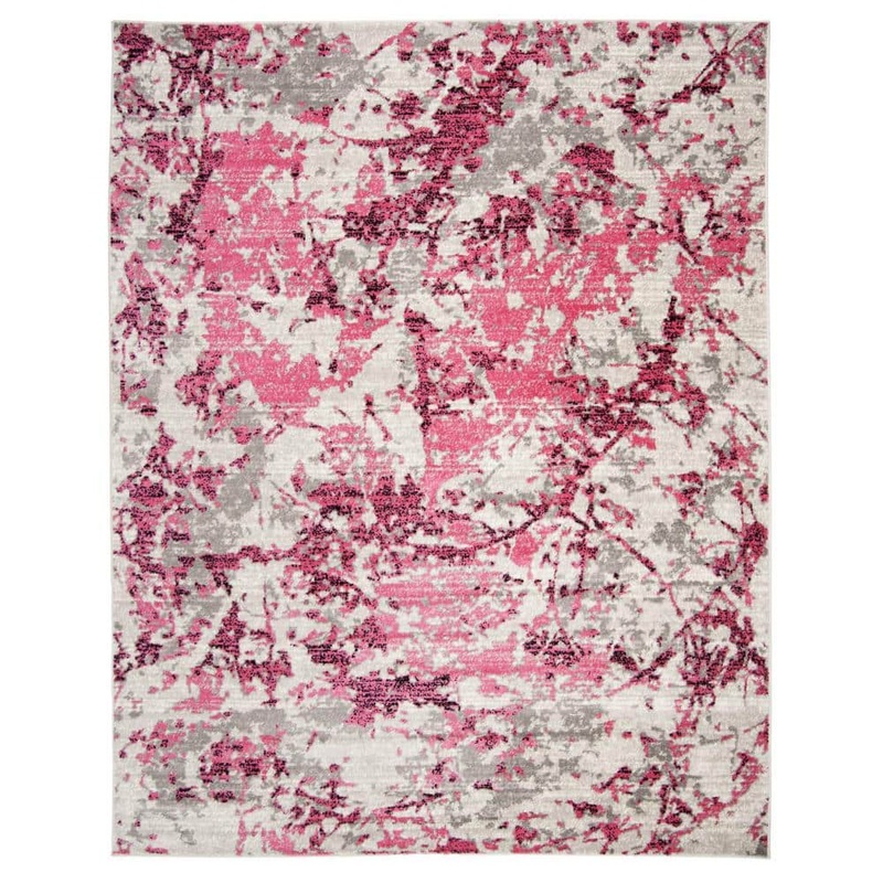 SAFAVIEH Skyler Pink/Ivory 8 ft. x 10 ft. Abstract Area Rug SKY186N-8