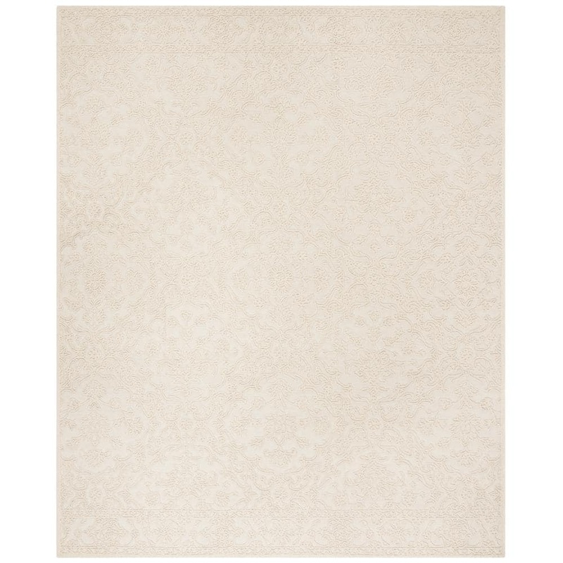 SAFAVIEH Trace Ivory 9 ft. x 12 ft. Floral Medallion Area Rug TRC102C-9