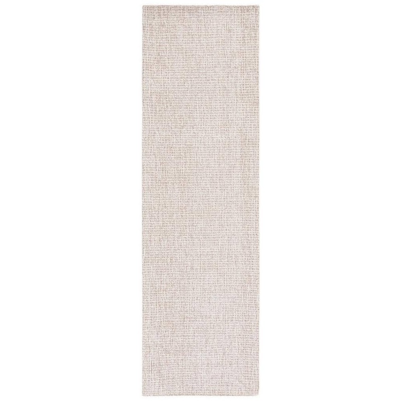SAFAVIEH Abstract Ivory/Gray 2 ft. x 14 ft. Speckled Runner Rug ABT468G-214