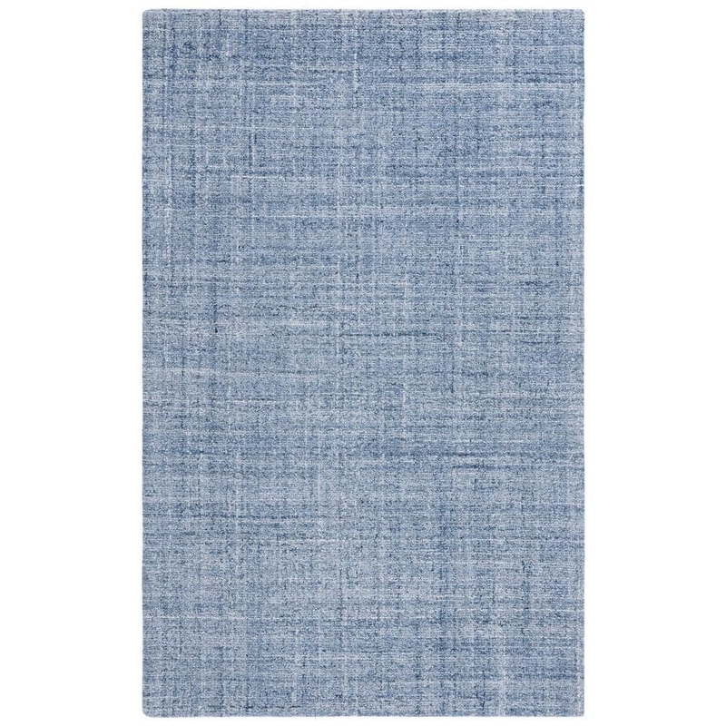 SAFAVIEH Abstract Ivory/Navy 4 ft. x 6 ft. Classic Marle Area Rug ABT151N-4