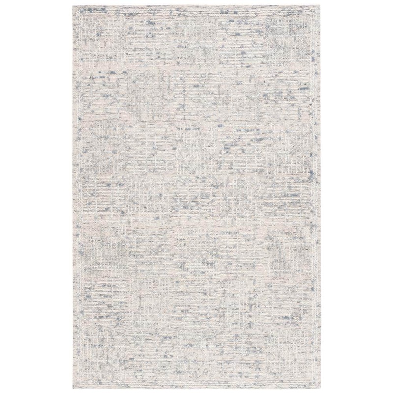 SAFAVIEH Abstract Light Blue/Ivory 6 ft. x 9 ft. Checkered Unitone Area Rug ABT275K-6