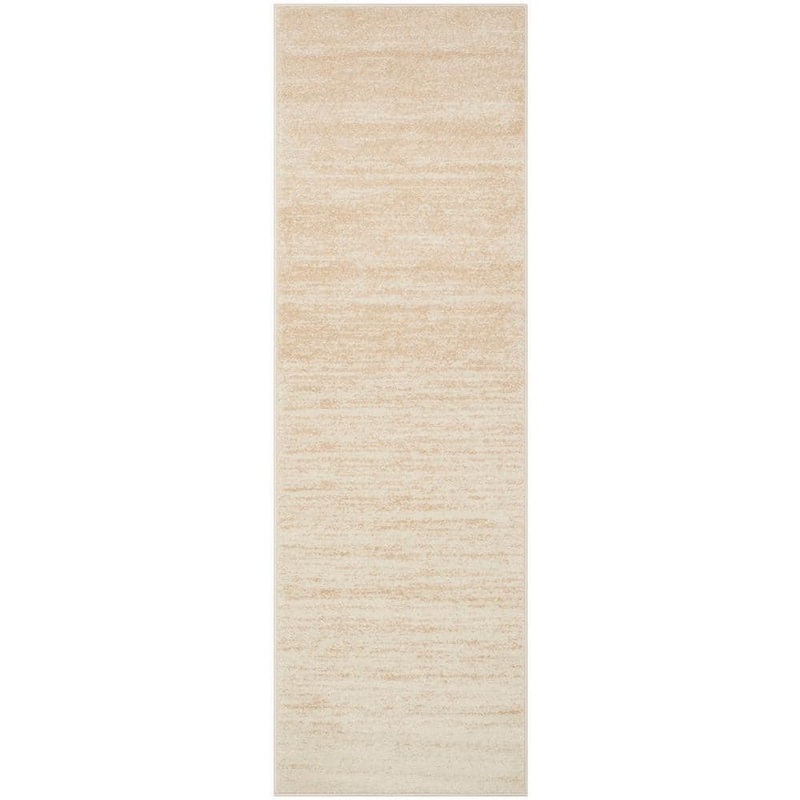 SAFAVIEH Adirondack Champagne/Cream 3 ft. x 16 ft. Solid Color Striped Runner Rug ADR113W-216