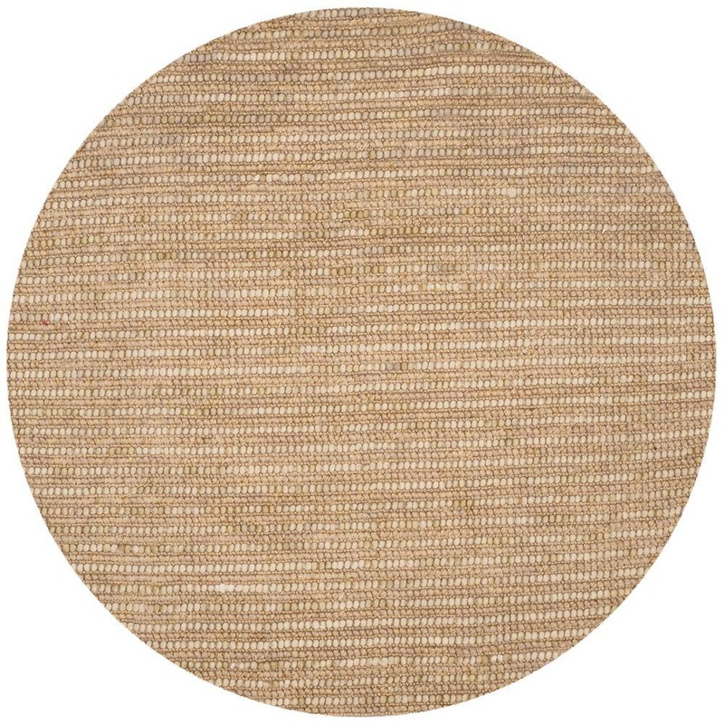 SAFAVIEH Bohemian Beige/Multi 8 ft. x 8 ft. Round Striped Area Rug BOH525F-8R