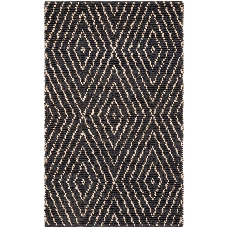 SAFAVIEH Bohemian Black/Ivory Doormat 3 ft. x 5 ft. Geometric Area Rug BOH702A-3