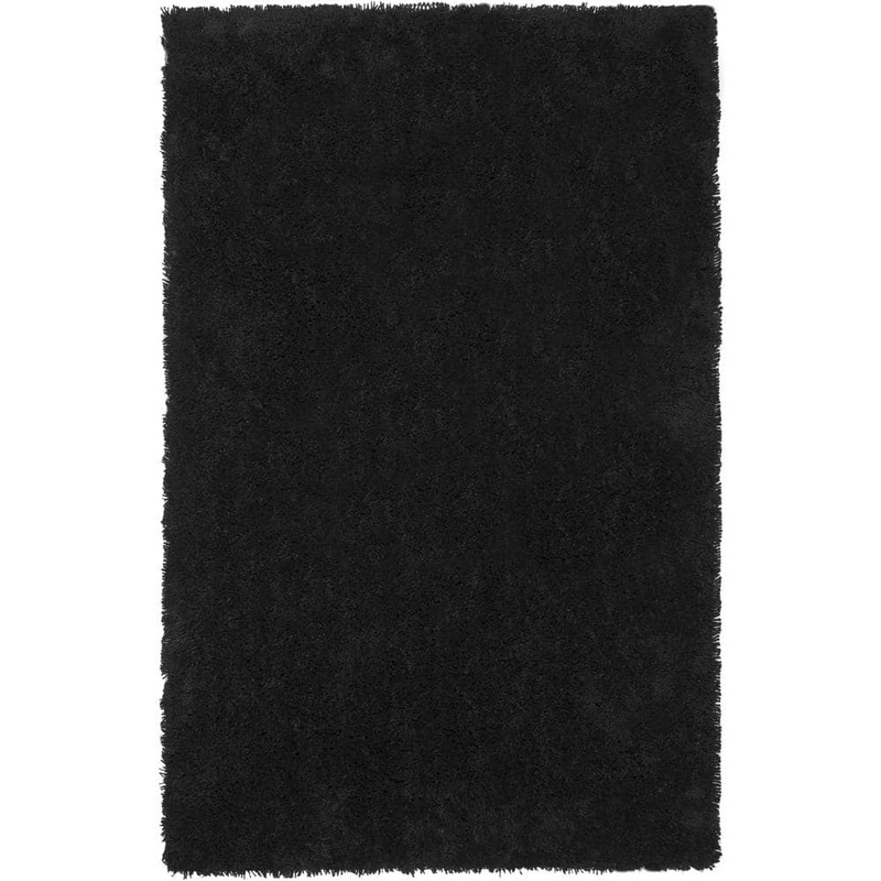 SAFAVIEH Classic Shag Ultra Black 10 ft. x 14 ft. Solid Area Rug SG240L-10