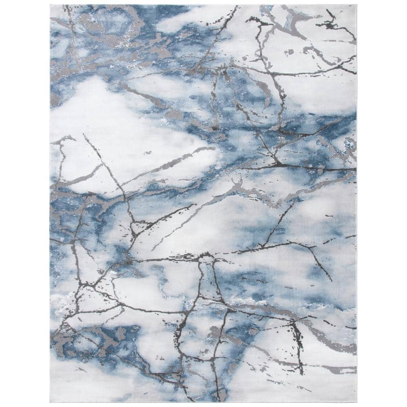 SAFAVIEH Craft Gray/Blue 12 ft. x 15 ft. Distressed Abstract Area Rug CFT877L-1215