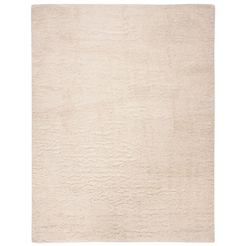 SAFAVIEH Fontana Shag Cream 9 ft. x 12 ft. Solid Area Rug FNT800B-9