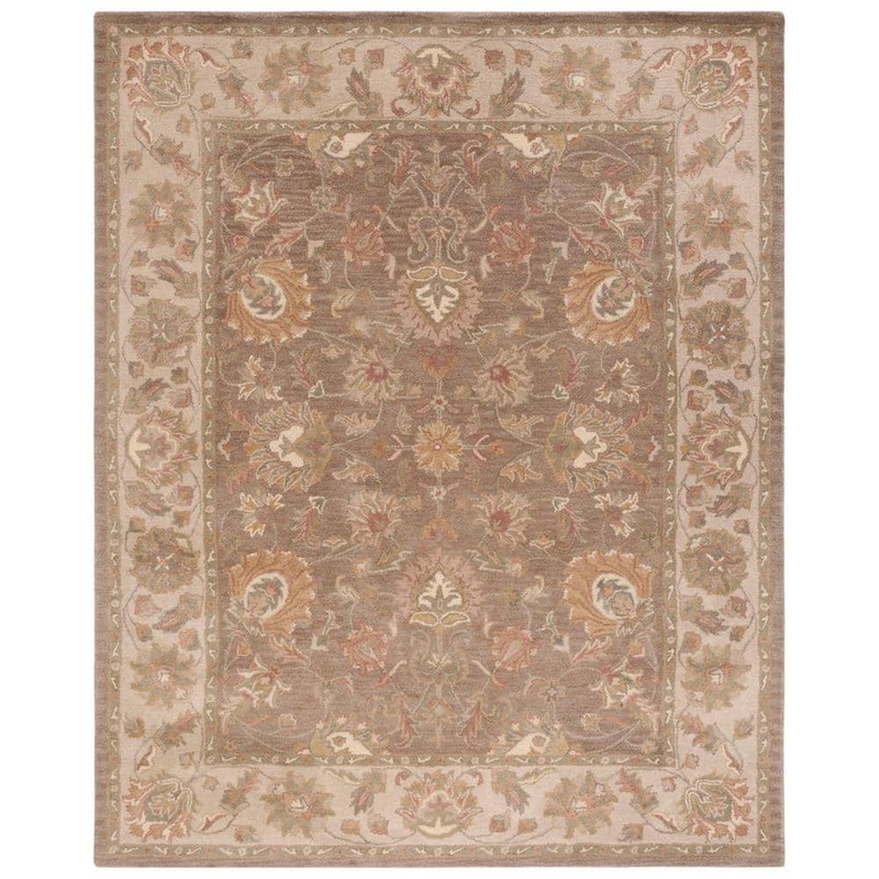 SAFAVIEH Heritage Brown/Ivory 6 ft. x 9 ft. Antique Border Area Rug HG343K-6