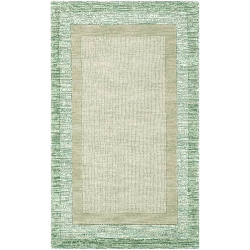 SAFAVIEH Impressions Green/Beige Doormat 3 ft. x 5 ft. Border Area Rug IM821D-3