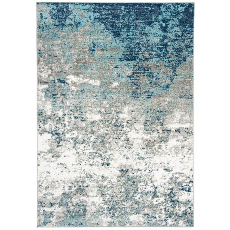 SAFAVIEH Jasper Gray/Blue 6 ft. x 9 ft. Geometric Area Rug JSP107G-6