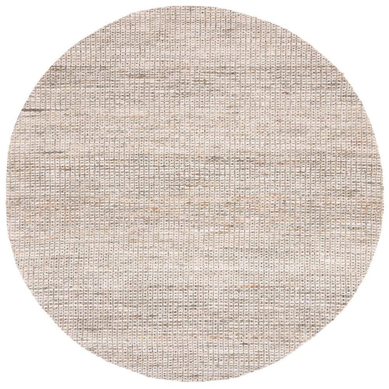 SAFAVIEH Marbella Light Gray 6 ft. x 6 ft. Round Solid Area Rug MRB303F-6R