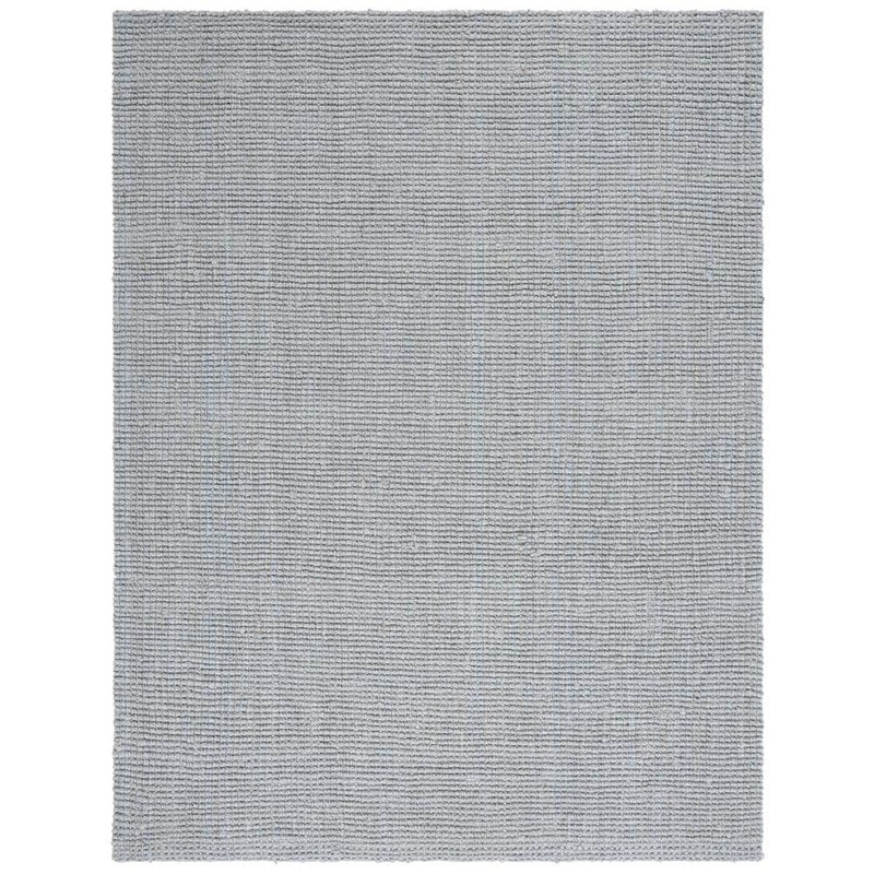 SAFAVIEH Natural Fiber Gray 9 ft. x 12 ft. Woven Cross Stitch Area Rug NF730F-9
