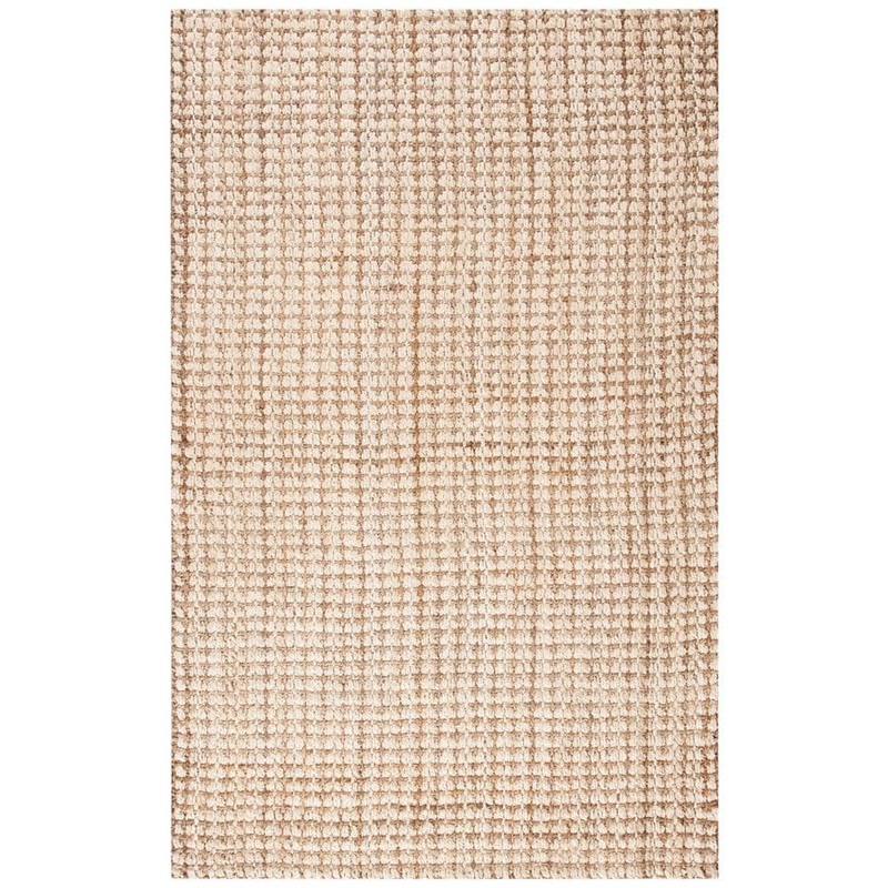 SAFAVIEH Natural Fiber Ivory/Beige 5 ft. x 8 ft. Geometric Area Rug NF186A-5