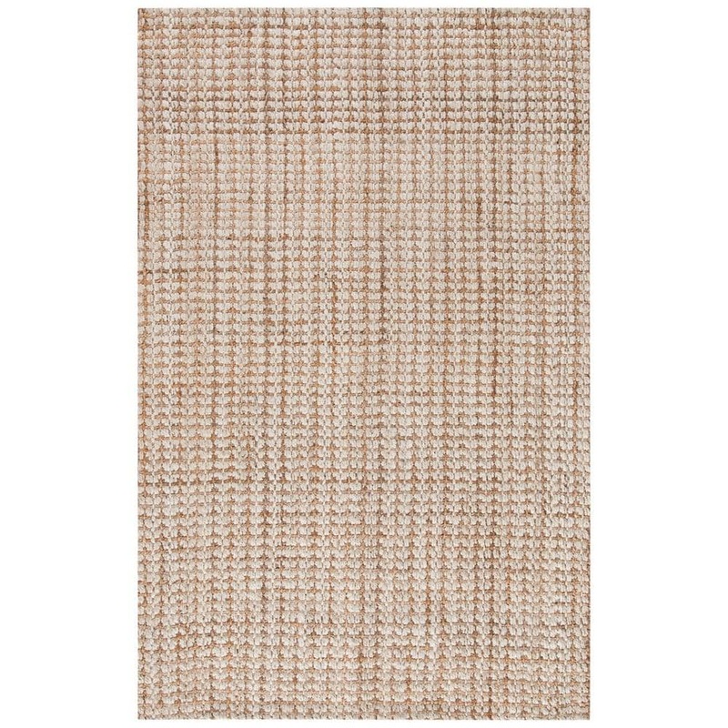 SAFAVIEH Natural Fiber Ivory/Light Brown 4 ft. x 6 ft. Geometric Area Rug NF186B-4