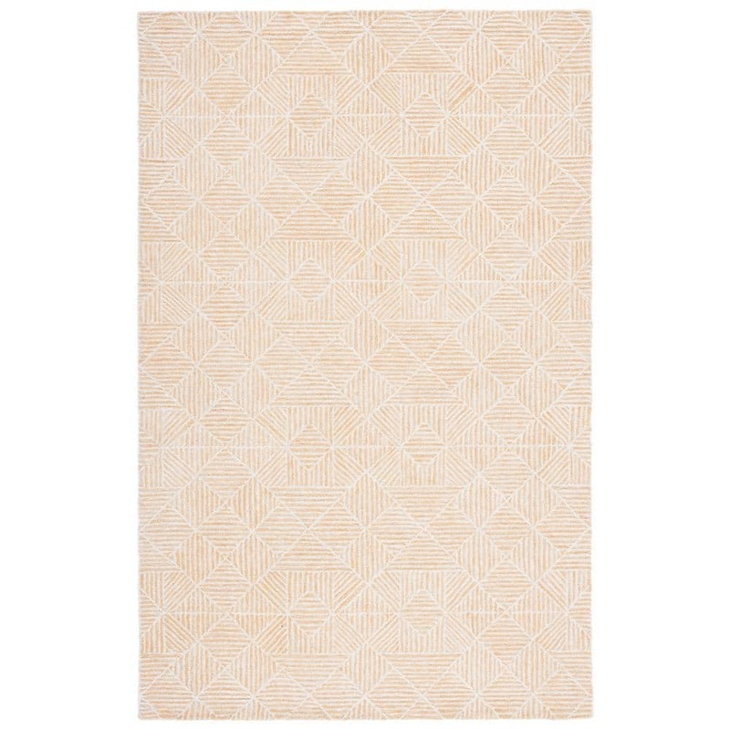 SAFAVIEH Abstract Gold/Ivory 6 ft. x 9 ft. Diamond Geometric Area Rug ABT763D-6