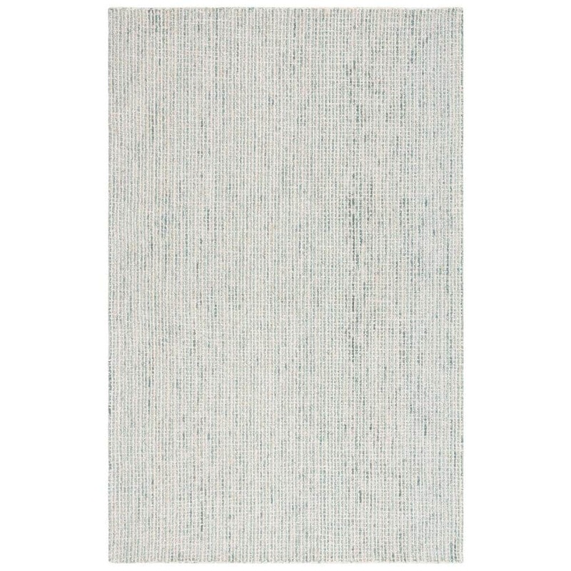 SAFAVIEH Abstract Green/Ivory 5 ft. x 8 ft. Modern Crosshatch Area Rug ABT484Y-5