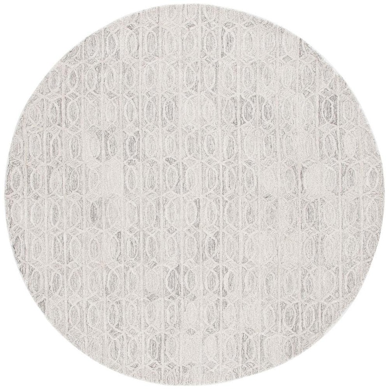 SAFAVIEH Ebony Natural/Ivory 6 ft. x 6 ft. Modern Round Area Rug EBN107A-6R