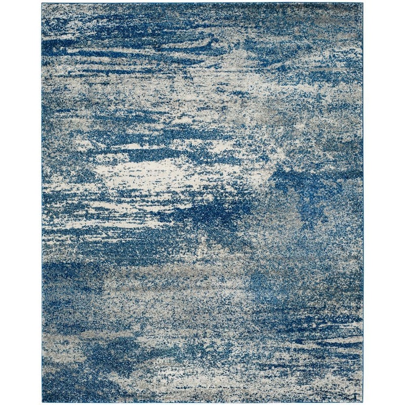 SAFAVIEH Evoke Navy/Ivory 11 ft. x 15 ft. Solid Area Rug EVK272A-1115