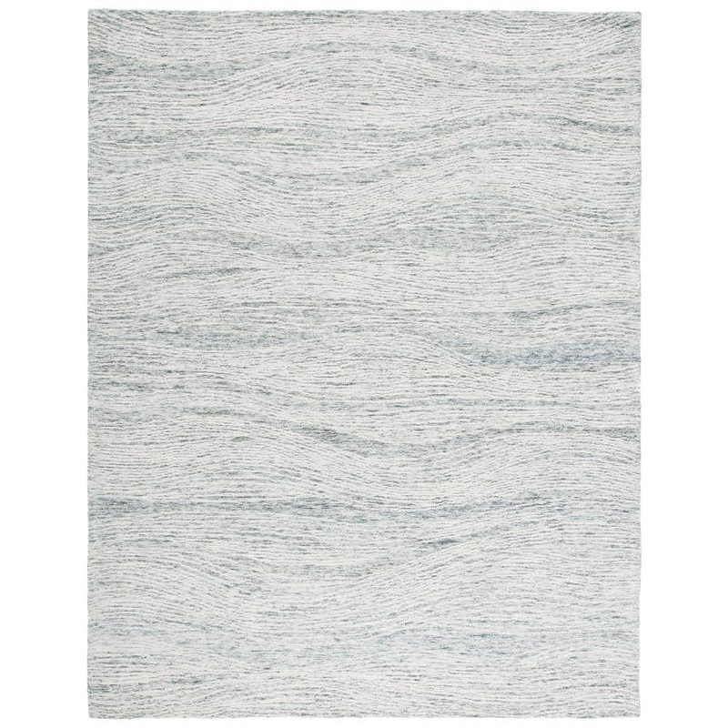 SAFAVIEH Metro Dark Gray/Ivory 8 ft. x 10 ft. Abstract Waves Area Rug MET995H-8