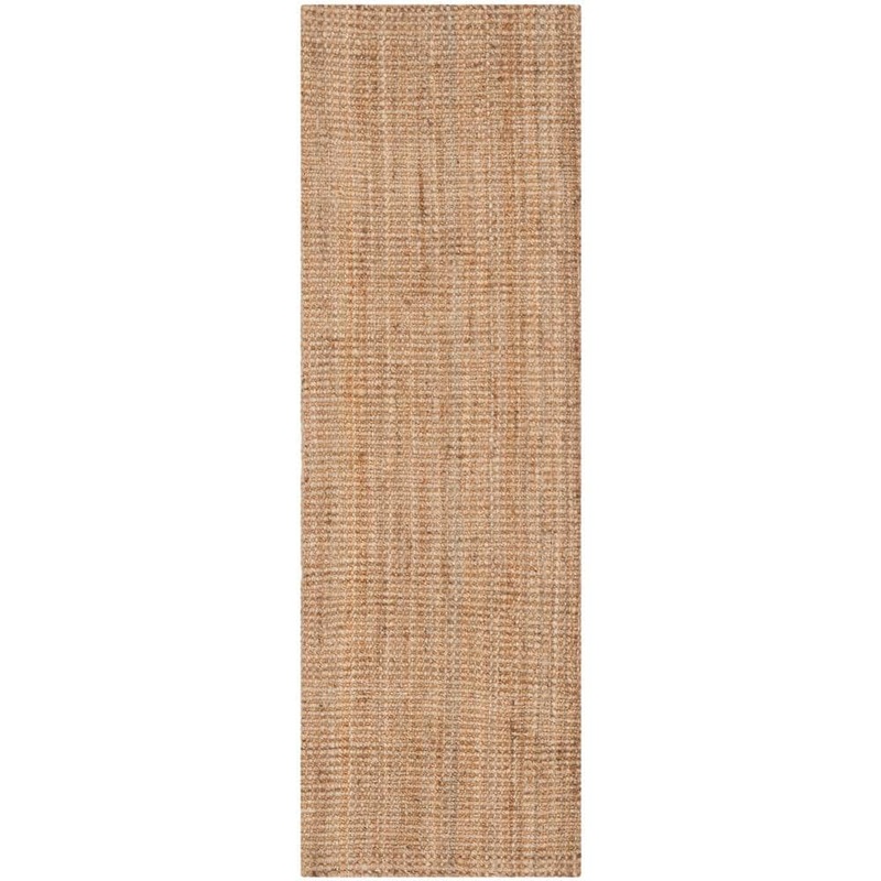 SAFAVIEH Natural Fiber Beige 2 ft. x 9 ft. Solid Runner Rug NF730C-29