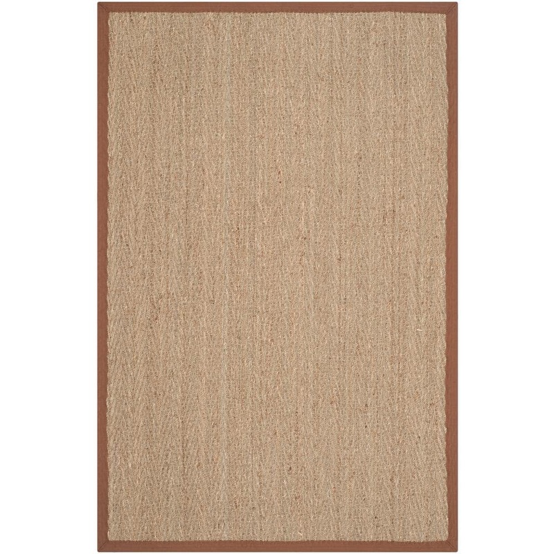 SAFAVIEH Natural Fiber Beige/Brown Doormat 3 ft. x 4 ft. Border Area Rug NF115B-24