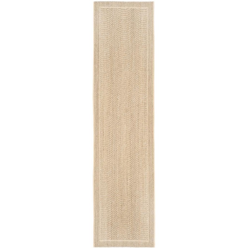SAFAVIEH Palm Beach Desert Sand 2 ft. x 8 ft. Border Solid Runner Rug PAB322A-28