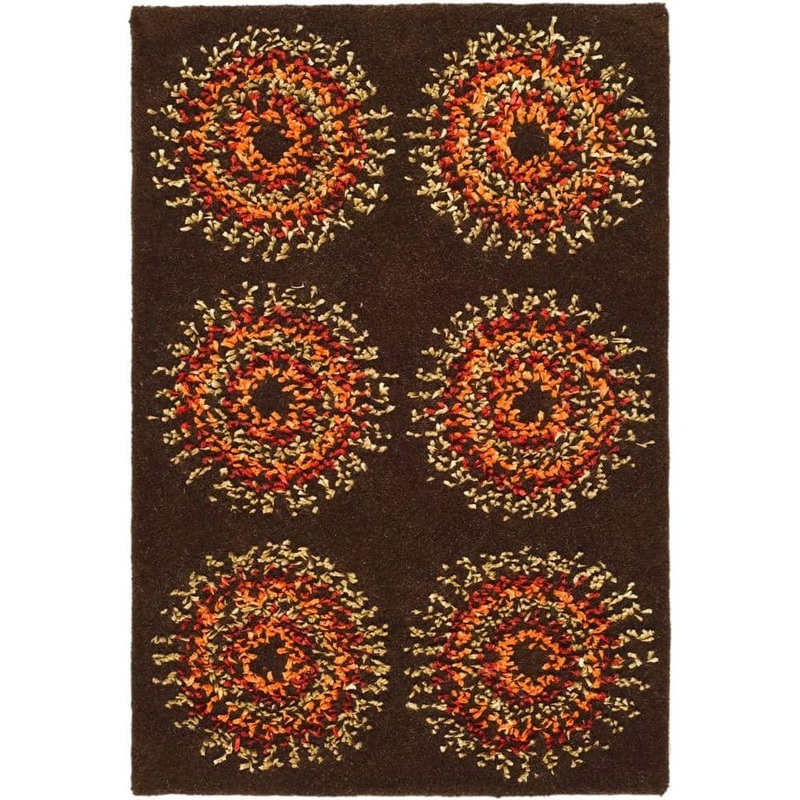 SAFAVIEH Soho Brown/Gold Doormat 2 ft. x 3 ft. Geometric Area Rug SOH719B-2