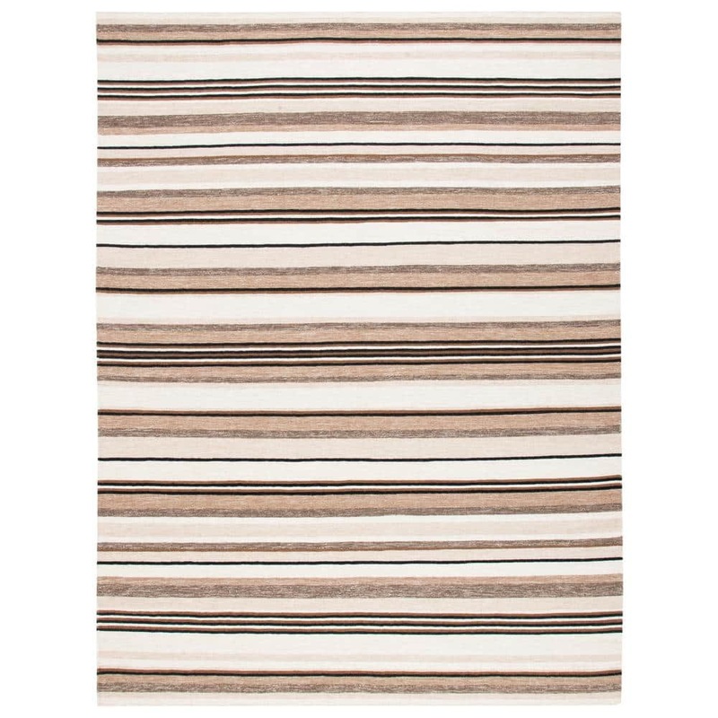 SAFAVIEH Striped Kilim Natural Ivory 8 ft. x 10 ft. Striped Area Rug STK601A-8