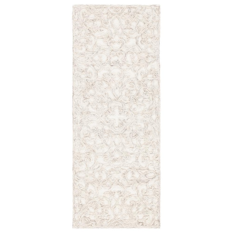 SAFAVIEH Trace Camel/Ivory 2 ft. x 6 ft. Distressed Floral Runner Rug TRC103E-26