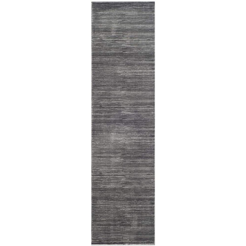 SAFAVIEH Vision Gray 2 ft. x 18 ft. Solid Runner Rug VSN606D-218
