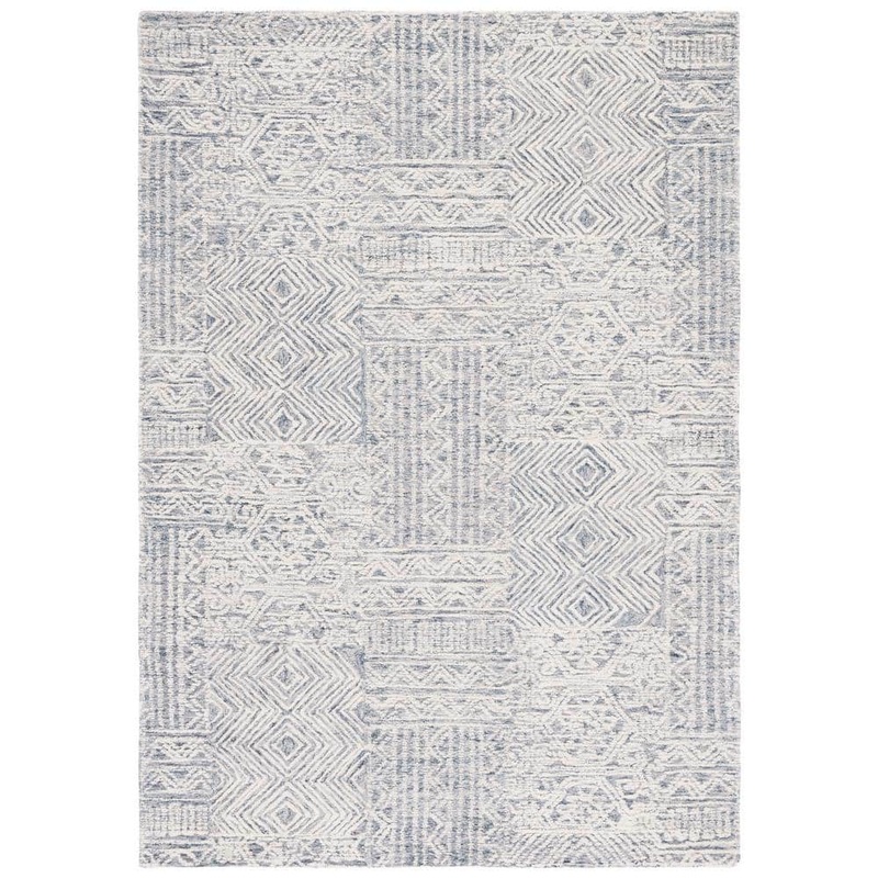 SAFAVIEH Abstract Gray/Ivory 6 ft. x 6 ft. Geometric Square Area Rug ABT225F-6SQ