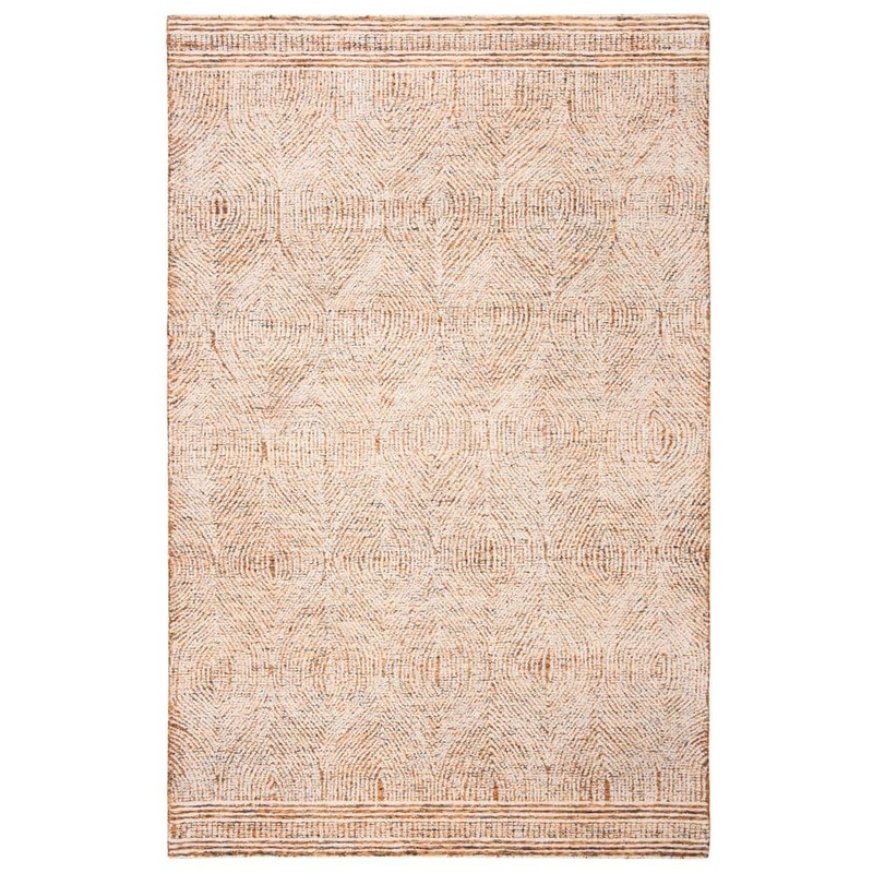 SAFAVIEH Abstract Ivory/Rust 6 ft. x 9 ft. Geometric Area Rug ABT340P-6