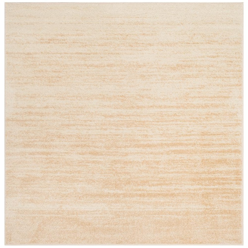 SAFAVIEH Adirondack Champagne/Cream 8 ft. x 8 ft. Square Solid Area Rug ADR113W-8SQ