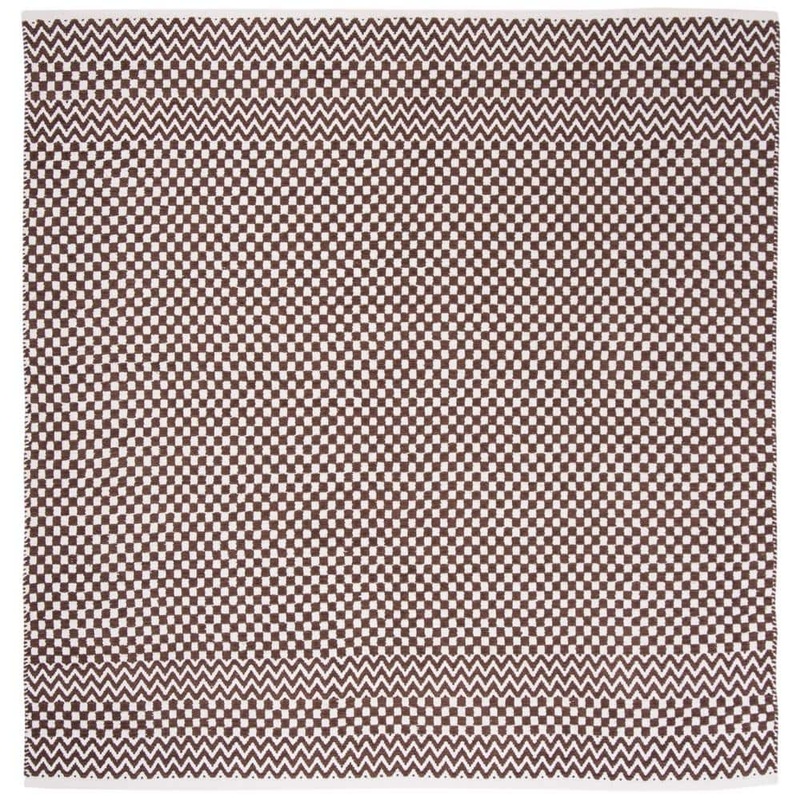 SAFAVIEH Boston Brown 6 ft. x 6 ft. Square Chevron Area Rug BOS686T-6SQ