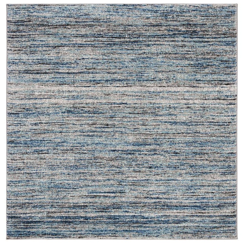 SAFAVIEH Galaxy Blue/Gray 5 ft. x 5 ft. Square Abstract Striped Area Rug GAL113M-5SQ