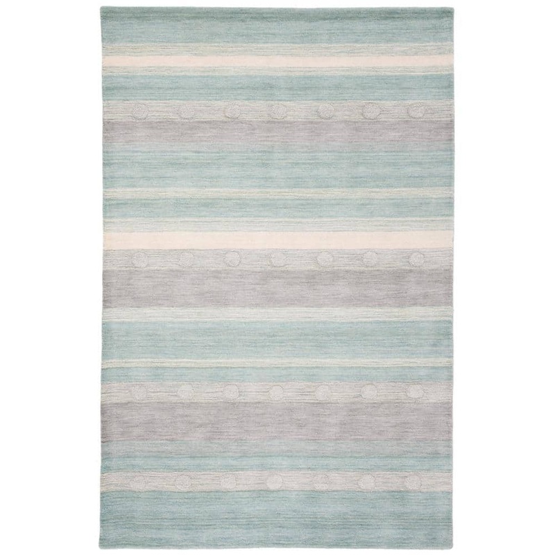 SAFAVIEH Kids Aqua/Ivory 8 ft. x 10 ft. Polka Dot Area Rug SFK801J-8