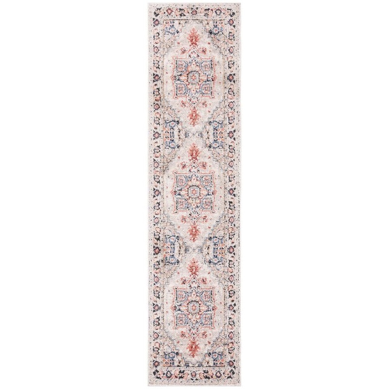 SAFAVIEH Luna Beige 2 ft. x 9 ft. Border Medallion Runner Rug LUN104B-29