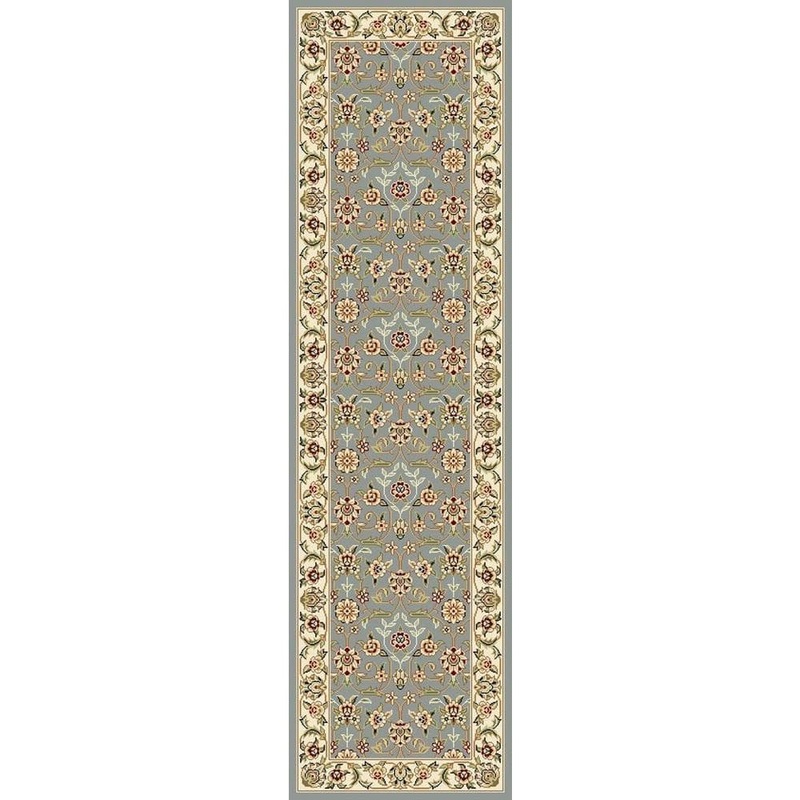 SAFAVIEH Lyndhurst Light Blue/Ivory 2 ft. x 8 ft. Border Runner Rug LNH312B-28