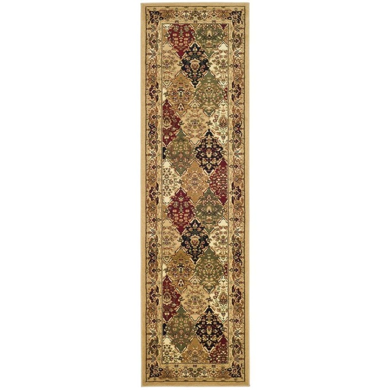 SAFAVIEH Lyndhurst Multi/Black 2 ft. x 12 ft. Border Runner Rug LNH221C-212