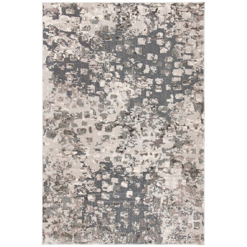 SAFAVIEH Madison Gray/Beige 5 ft. x 8 ft. Abstract Area Rug MAD425G-5