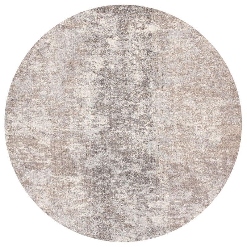 SAFAVIEH Madison Grey/Beige 10 ft. x 10 ft. Geometric Medallion Round Area Rug MAD471G-10R
