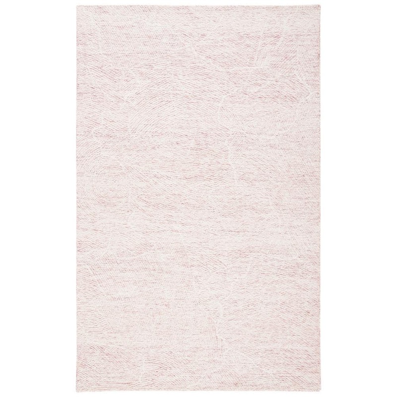 SAFAVIEH Metro Pink/Ivory 6 ft. x 9 ft. Solid Color Abstract Area Rug MET999U-6